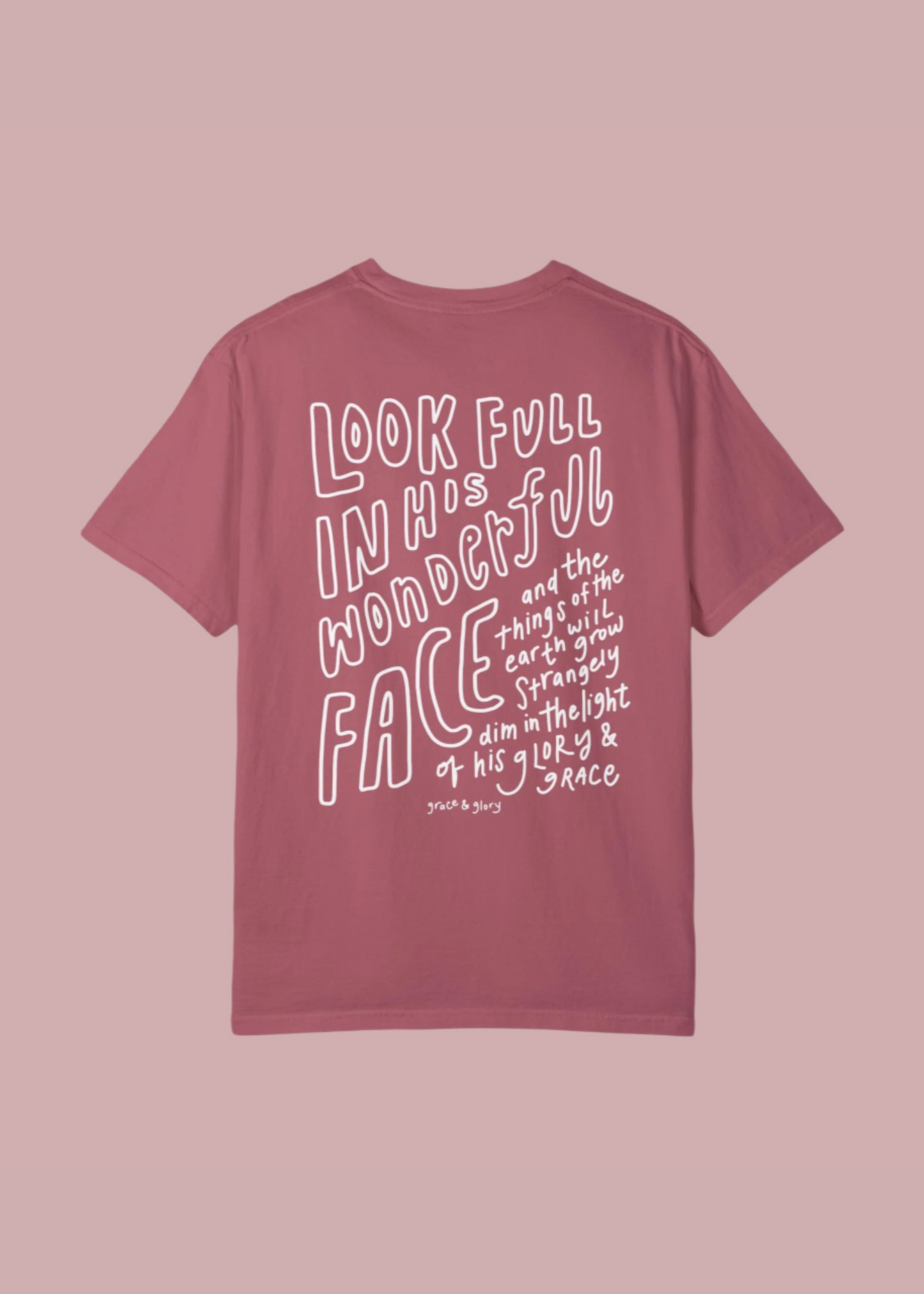 "Turn Your Eyes Upon Jesus" Premium Crimson T-Shirt