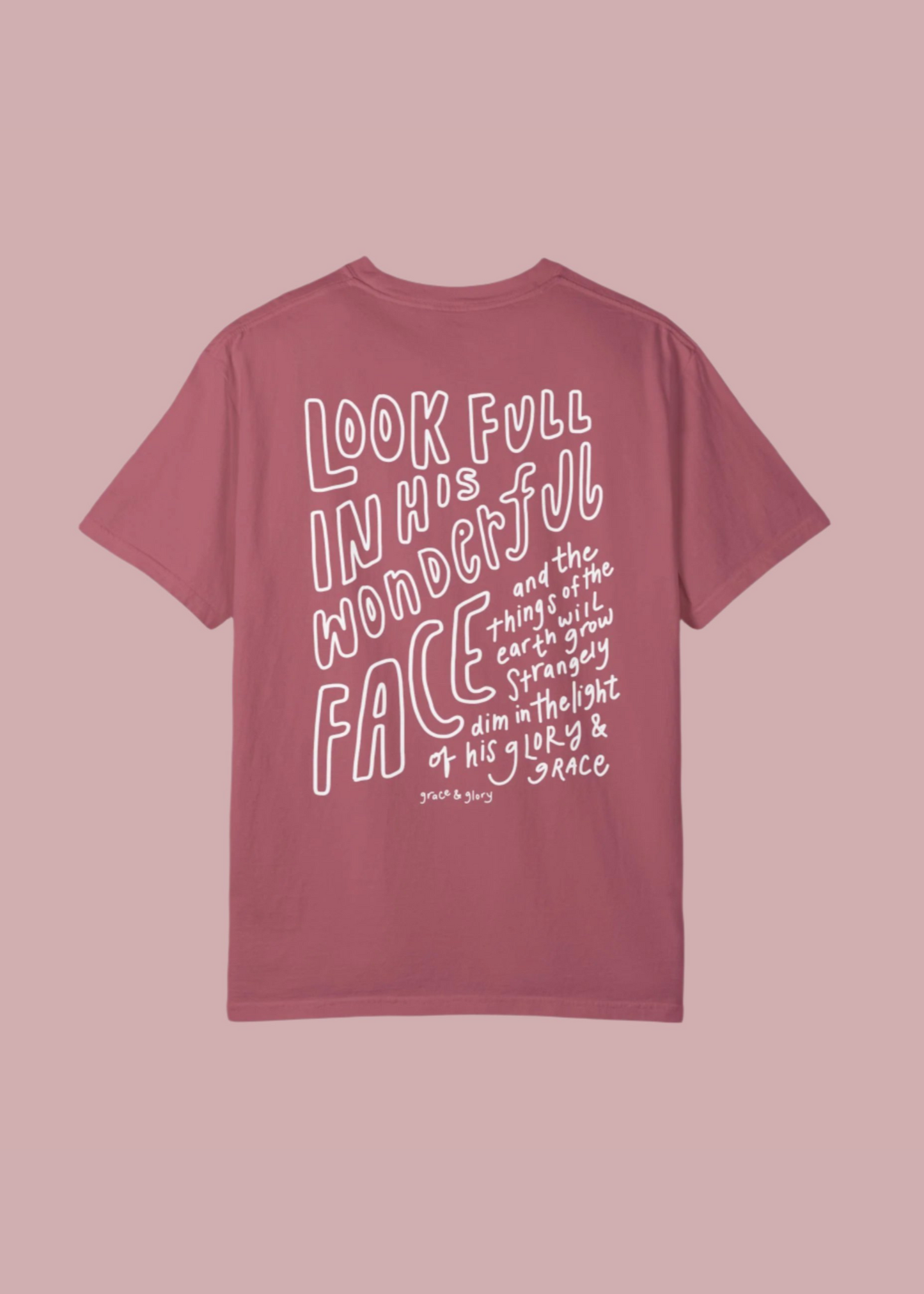 "Turn Your Eyes Upon Jesus" Premium Crimson T-Shirt