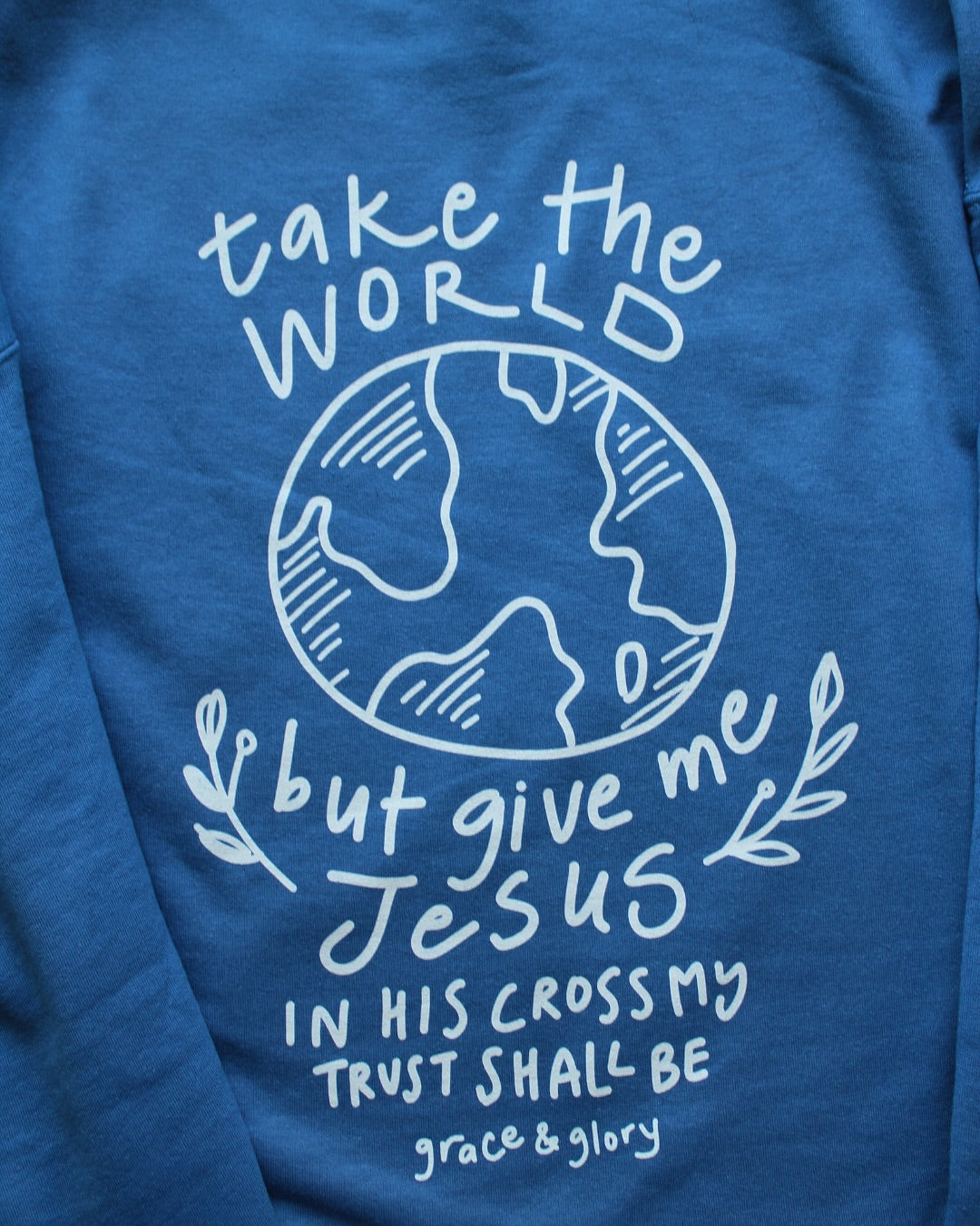 "Give Me Jesus" Indigo Blue Unisex Crewneck