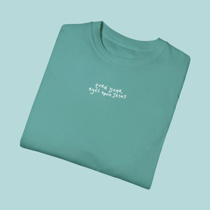 "Turn Your Eyes Upon Jesus" Premium Seafoam T-Shirt