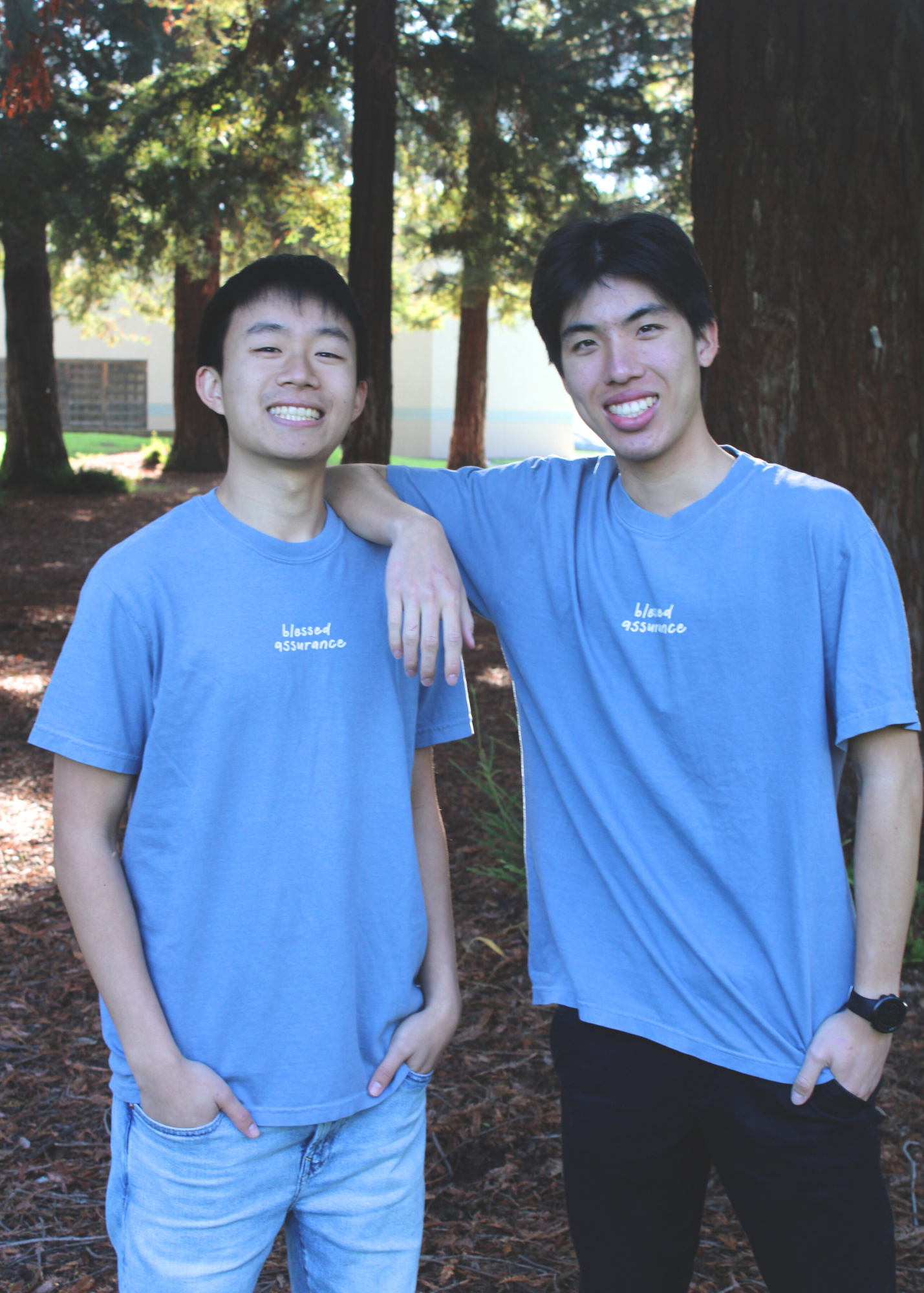 "Blessed Assurance" Blue Jean Premium Shirt