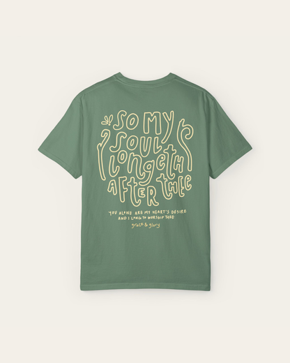 "As The Deer" Moss Light Green Premium Shirt