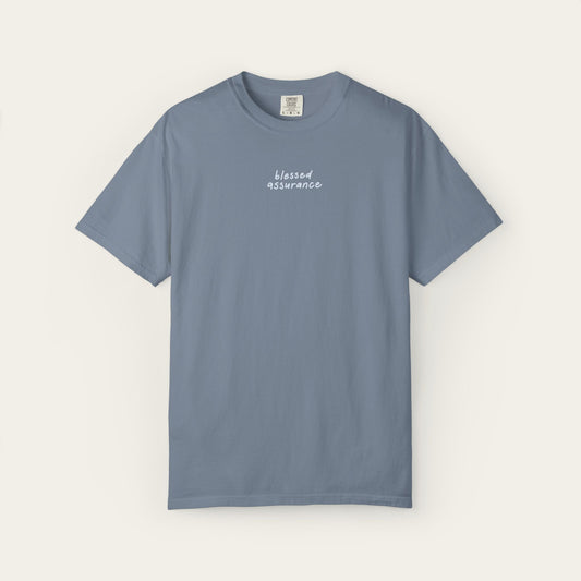 "Blessed Assurance" Blue Jean Premium Shirt