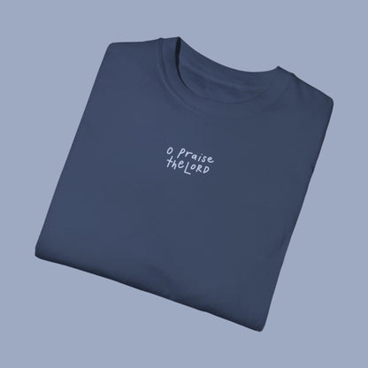 "O Praise the Lord" China Blue Premium Tee