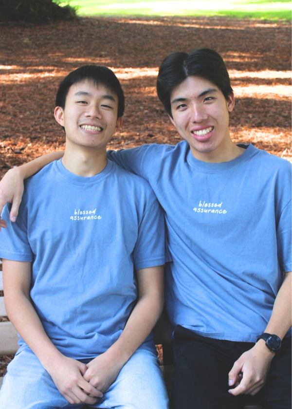 "Blessed Assurance" Blue Jean Premium Shirt
