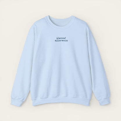 "Blessed Assurance" Light Blue Unisex Crewneck