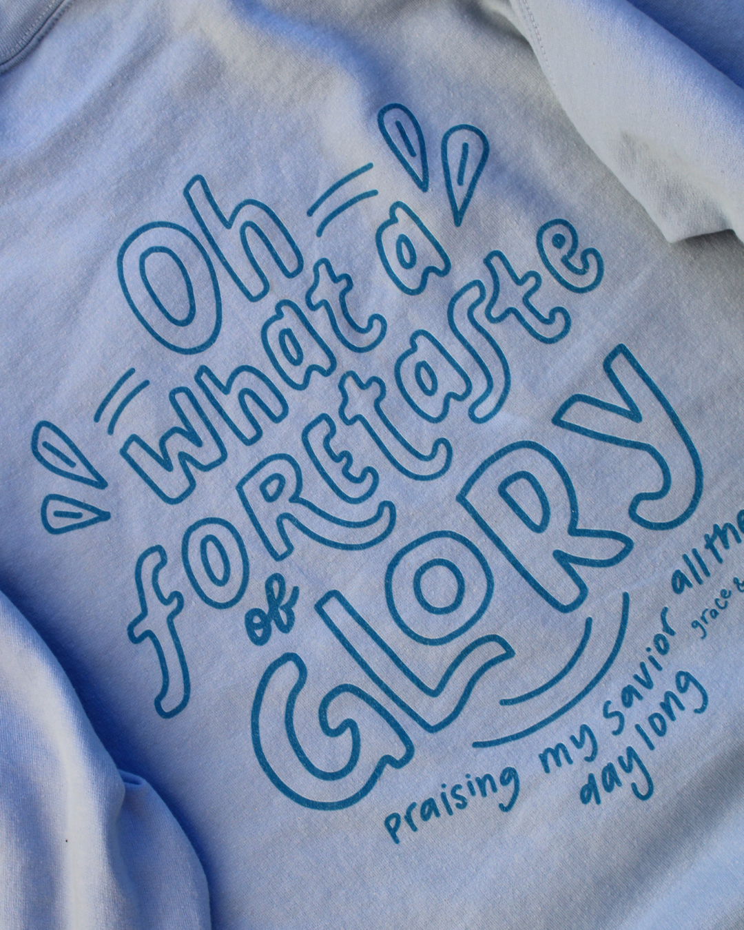 "Blessed Assurance" Light Blue Unisex Crewneck