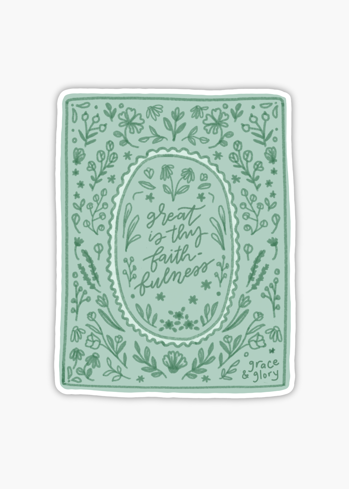 "Great is Thy Faithfulness" Premium Hymn Sticker