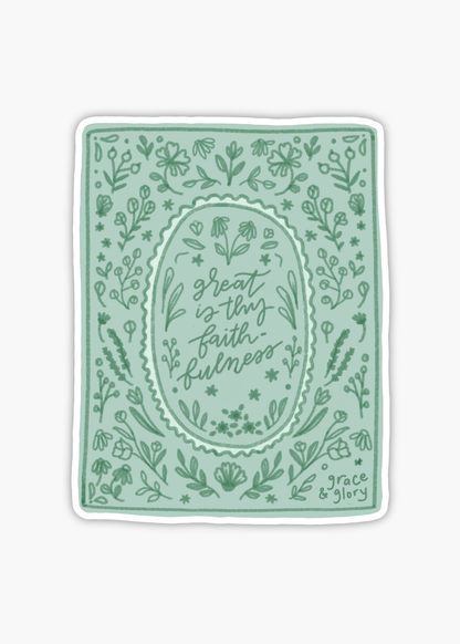 "Great is Thy Faithfulness" Premium Hymn Sticker