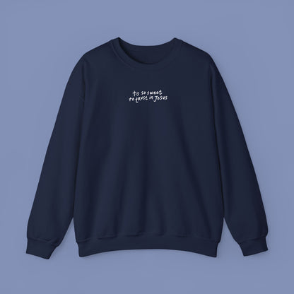 "Tis So Sweet" Navy Crewneck