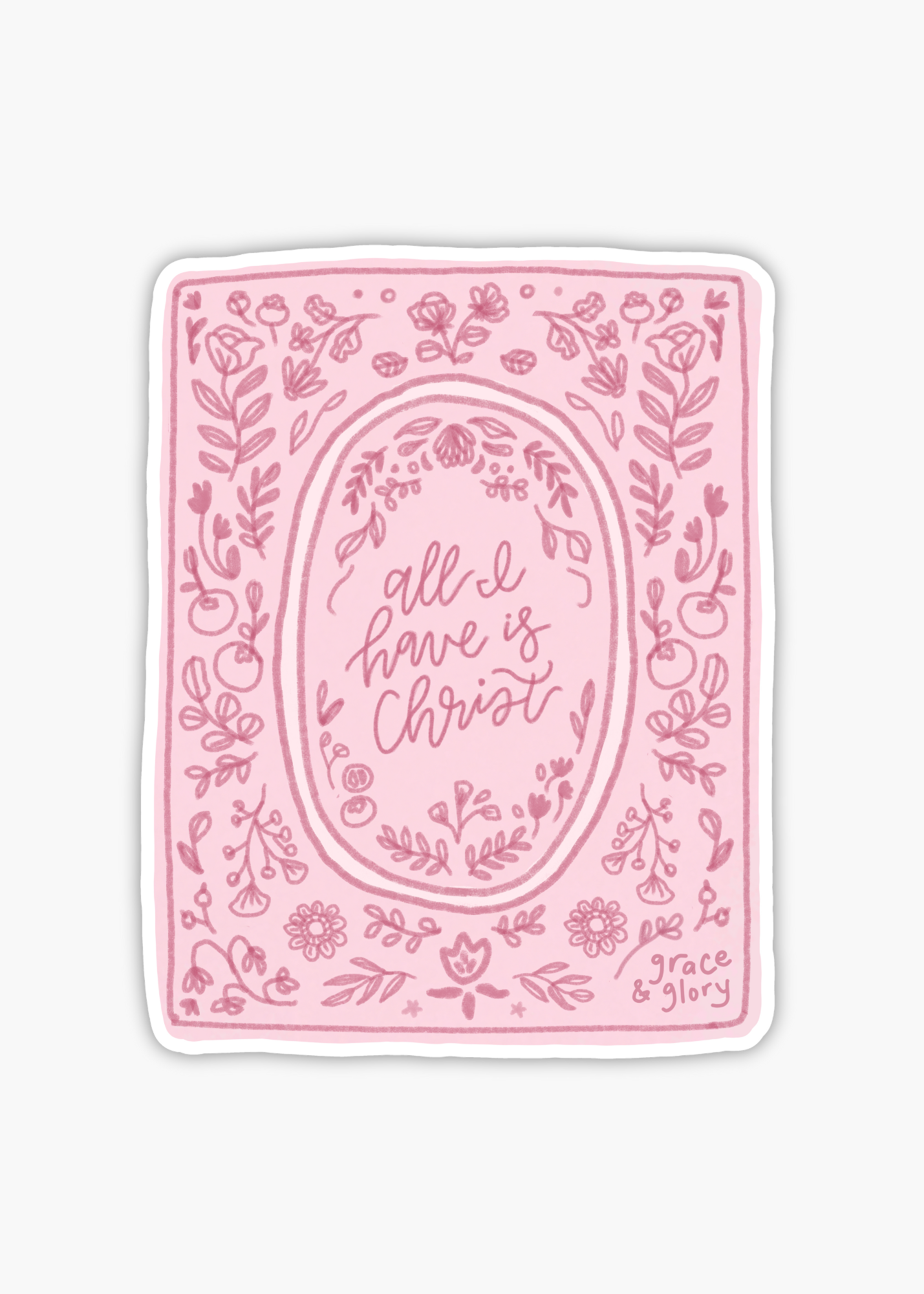 "All I Have Is Christ" Premium Hymn Sticker