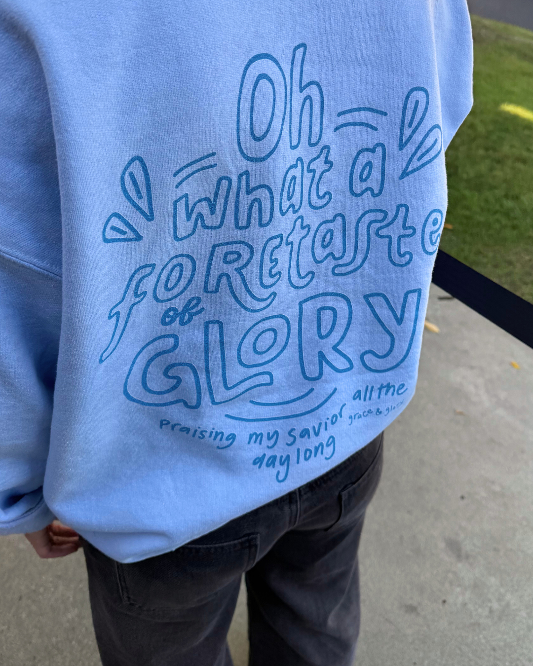 "Blessed Assurance" Light Blue Unisex Crewneck