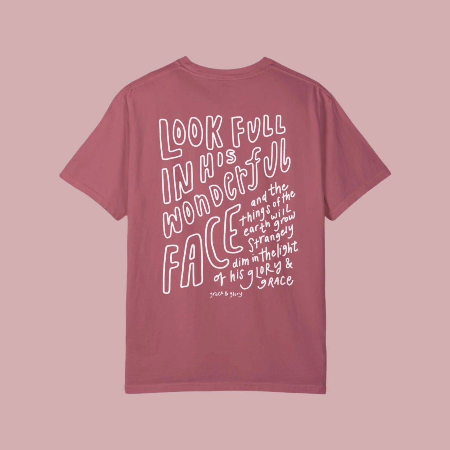 "Turn Your Eyes Upon Jesus" Premium Crimson T-Shirt