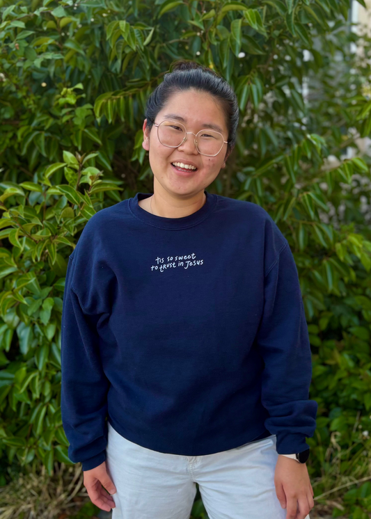 "Tis So Sweet" Navy Crewneck