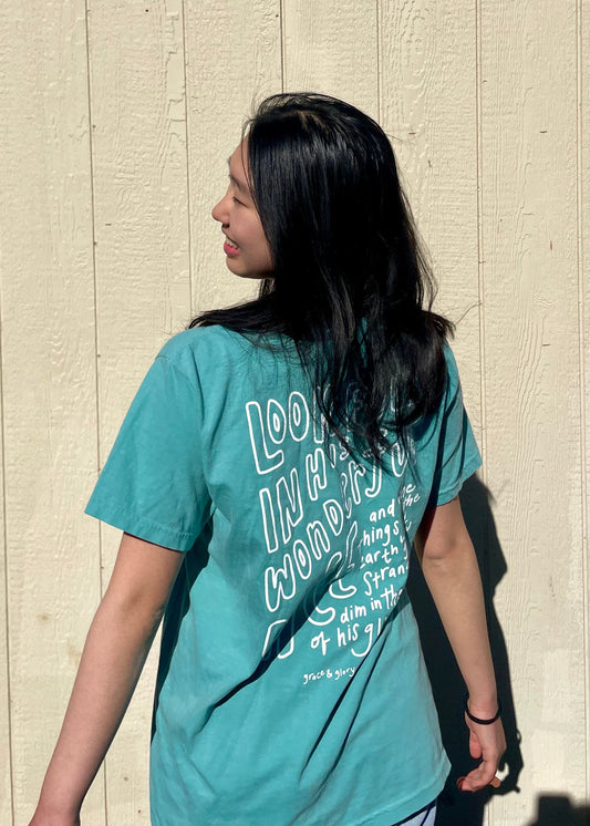 "Turn Your Eyes Upon Jesus" Premium Seafoam T-Shirt