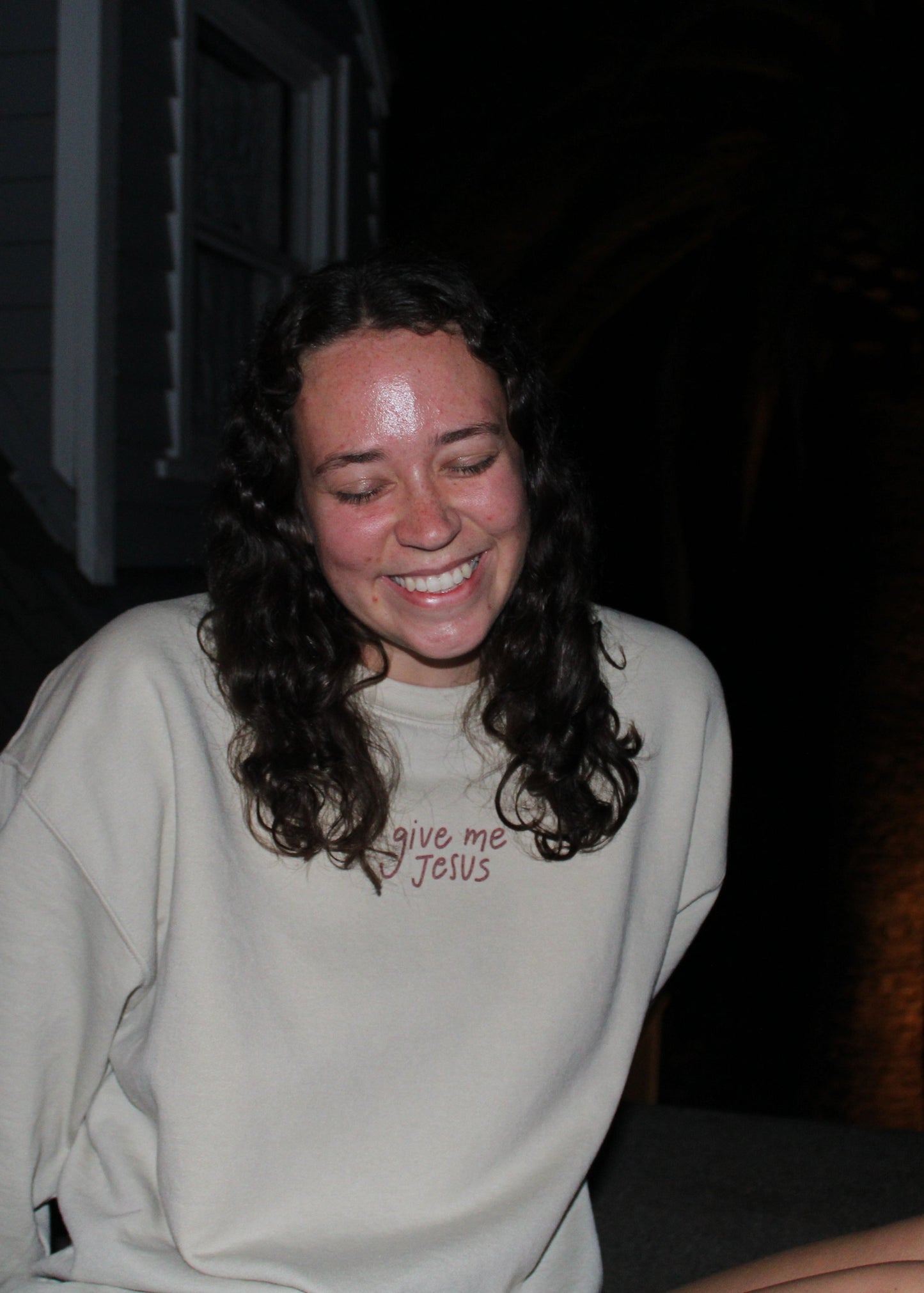 "Give Me Jesus" Sand Unisex Crewneck