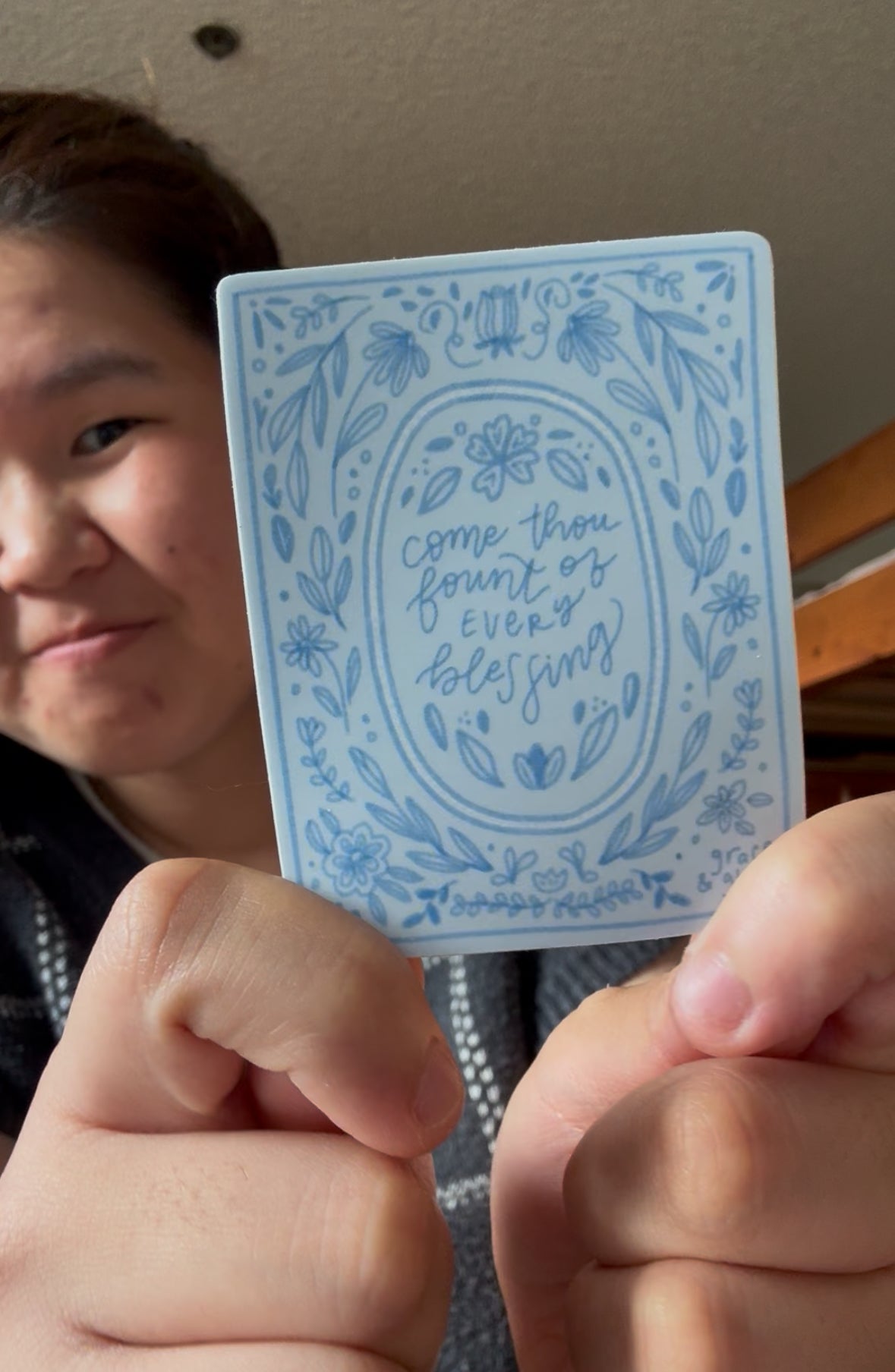 "Come Thou Fount of Every Blessing" Premium Hymn Sticker