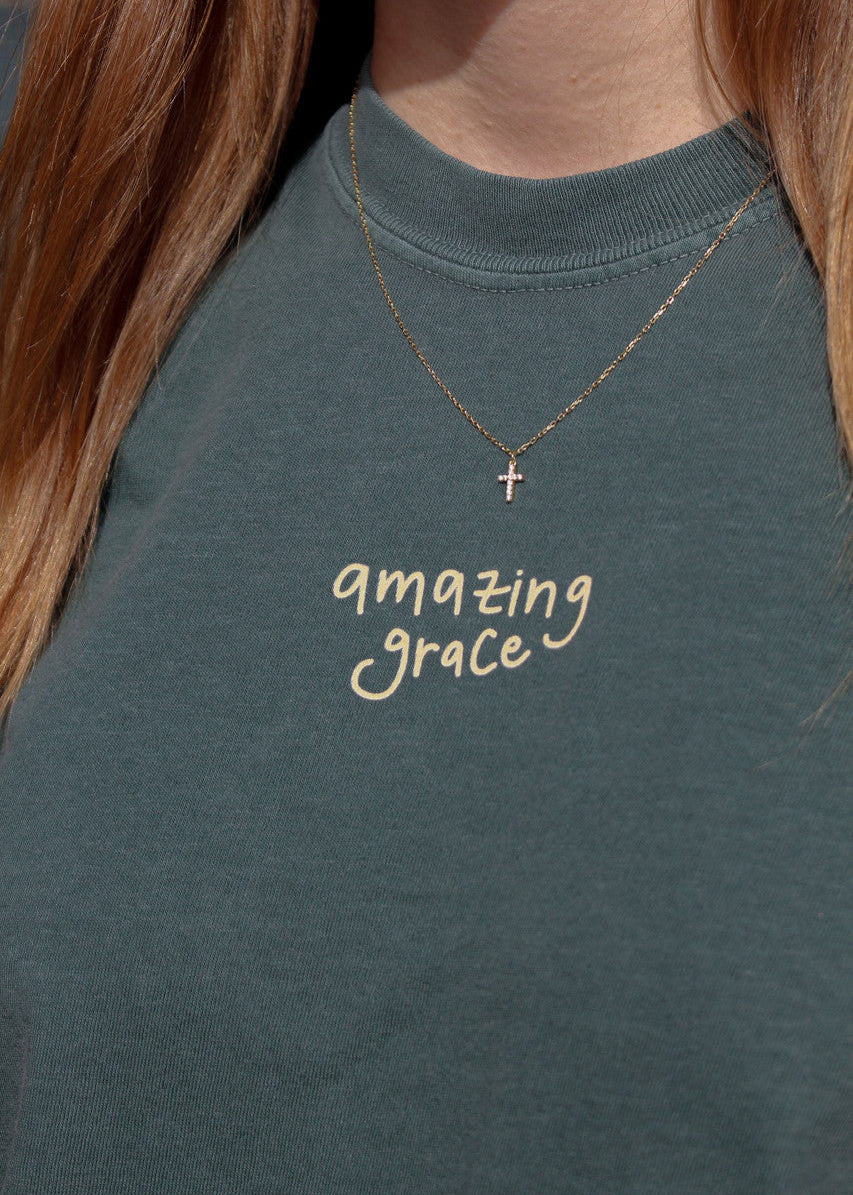"Amazing Grace" Premium Blue Spruce T-Shirt