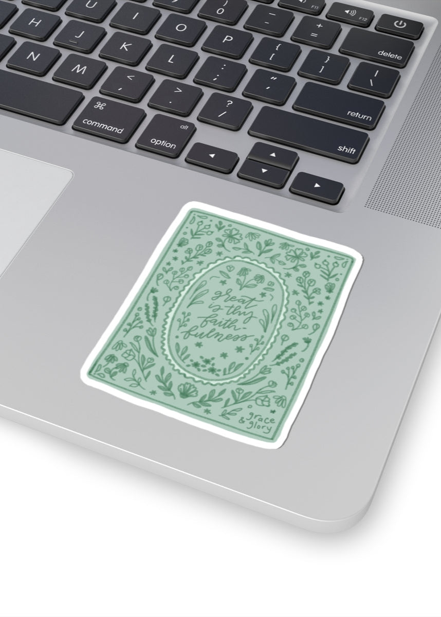 "Great is Thy Faithfulness" Premium Hymn Sticker